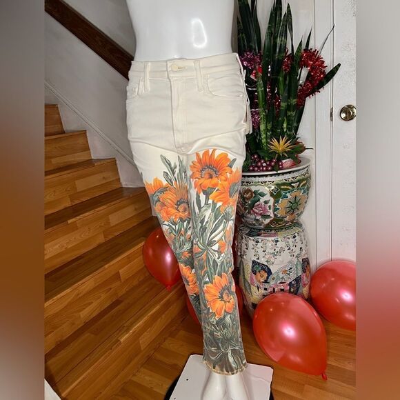 Mother Jeans Womens Mother Water For Flowers High Rise Rider Ankle - Picture 8 of 12